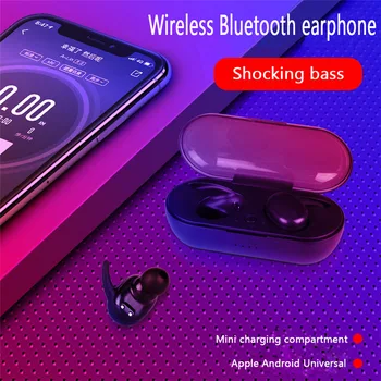 

2 Colors TWS Wireless Bluetooth 5.0 Headset Earphones Mini Stereo Headphones LED Earbuds Reduction Earphone For iPhone Xiaomi