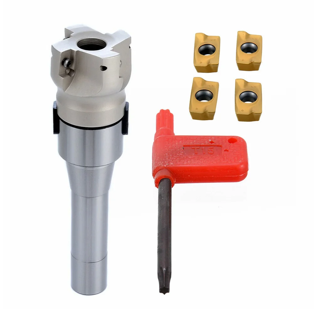

7/16 High Strength Heavy Duty Low Resistance Tools APMT1604 Inserts Face End Durable Wrench R8 FMB22 Arbor Mill Cutter Set