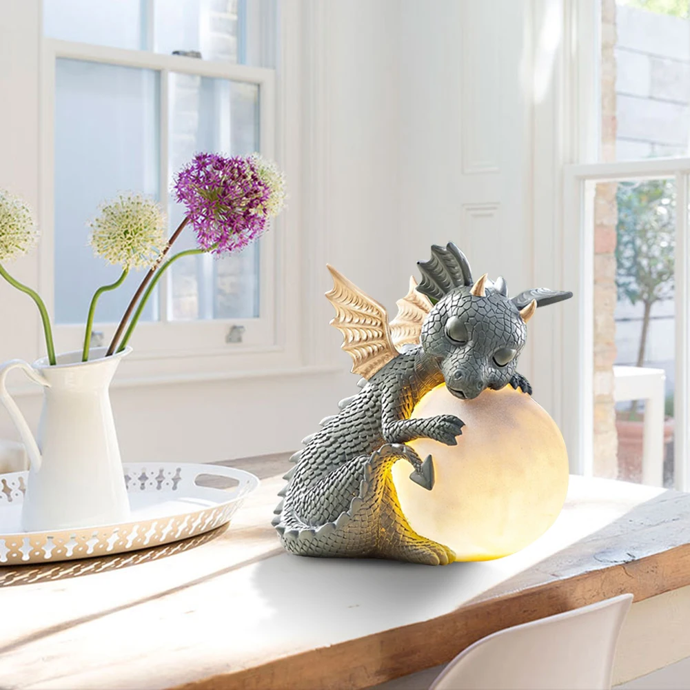 Lampe De Table En Résine En Forme De Dinosaure En 3d, Veilleuse, Modèle  Dragon, Décoration Pour Jardin, Cour Extérieure - Nouveauté Éclairage -  AliExpress