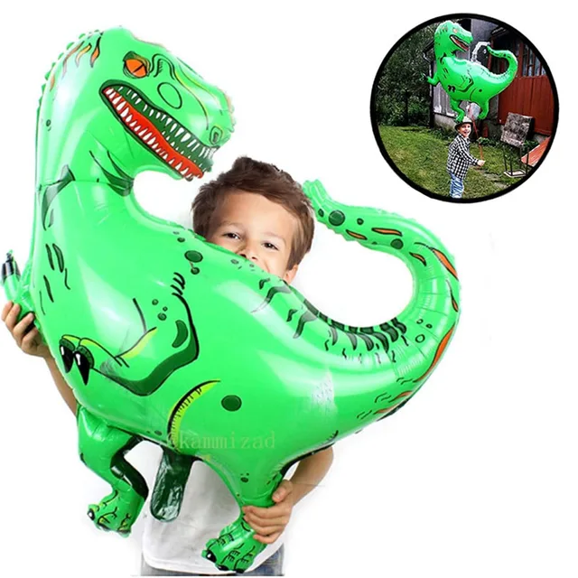 1pcs Large 4D Walking Dinosaur Foil Balloons Jungle Animal Boys Birthday Party Decors Tyrannosaurus Jurassic Dragon Kids Toys 6