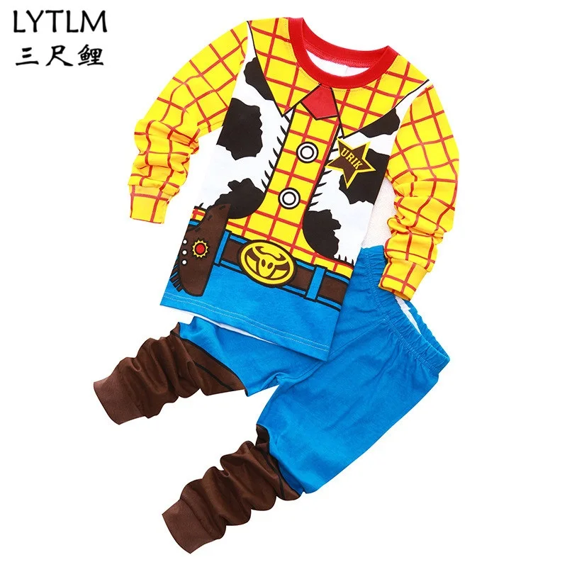 LYTLM Базз Лайтер, комплект одежды для маленьких мальчиков, мультяшная древесная Пижама, infantil, детская одежда для сна, костюм модный топ+ штаны, домашняя одежда из хлопка