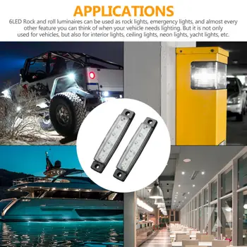 

Courtesy Lights 6LED Rock Light Stair Stern Transom Light IP65 Marine Boat Cabin