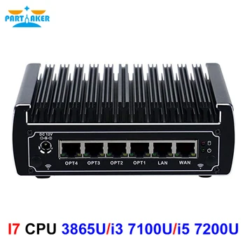 

Pfsense fanless mini pc x86 core i3 7100u i5 7200u celeron 3865u 6*Intel Lans DDR4 linux firewall router DHCP VPN network server