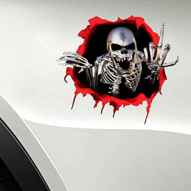 3d Metal Skeleton Skull Body Window Trunk Bumper Emblem Badge Car Decal  Stickers Universal Creative Auto Tuning Durable - Car Stickers - AliExpress