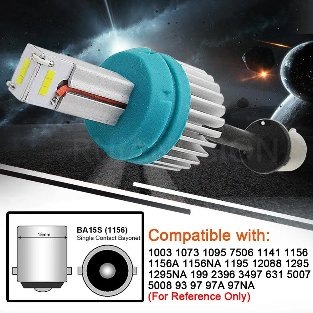 1 комплект светодиодный фонарь T15 W16W 1156 BA15S 1157 BAY15D 7443 T20 парковочный задний стоп