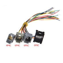 10PCS RJ11 RJ12 RJ45 FEMININO SOQUETE do conector com fio de telefone 4P4C 6P4C 6P6C 8P8C jack fêmea conector 616E 623K 616M 641D