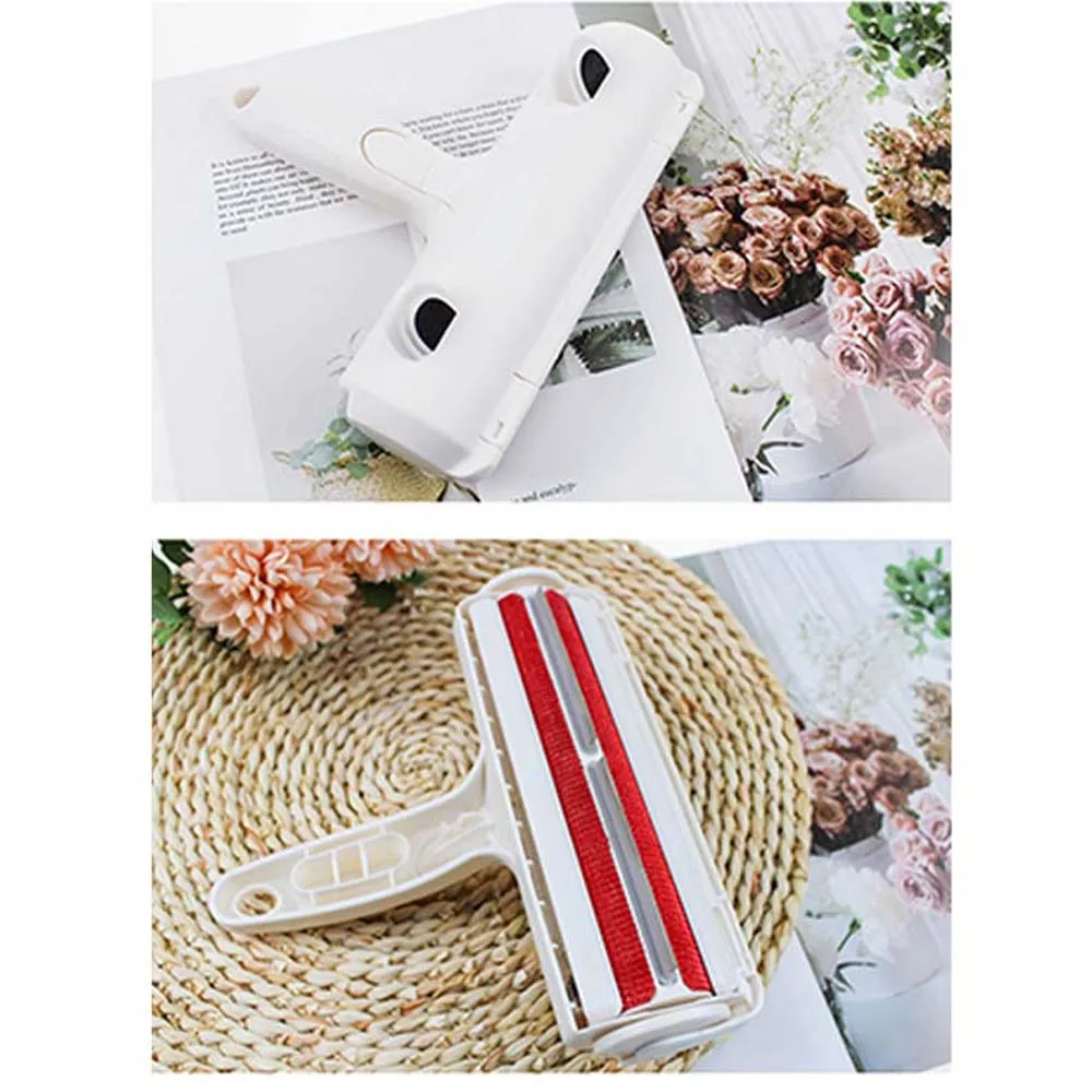 2-Way Pet Hair Remover ролик Приклеивание ворсинок ролик удаление собачьей шерсти кошки с мебели ковры одежда одной рукой