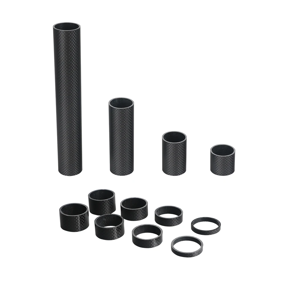 

5mm 10mm 15mm 20mm -200mm 1-1/8Carbon fiber bike washer[28.6mm] 3Kgloss/matte ultra-light stem spacers for bicyle front forks