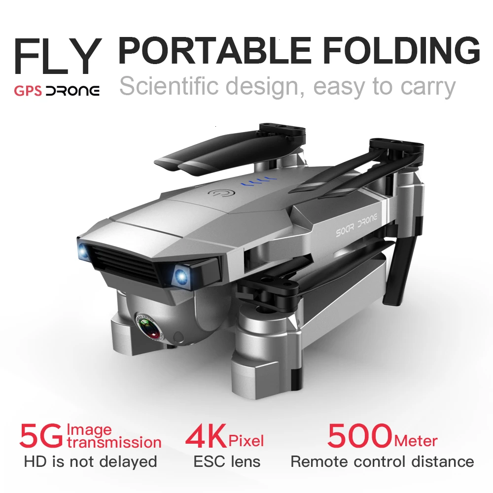 Best Drone GPS 4K 16MP HD Camera 5G Follow me WIFI FPV RC Quadcopter Foldable Selfie Live Video Altitude Hold Auto Return