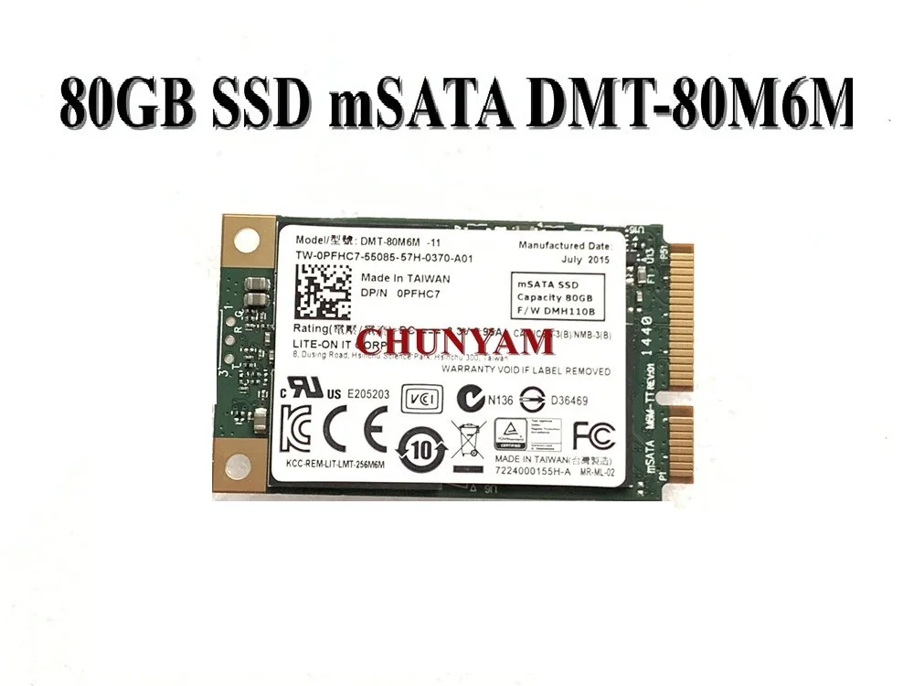 Абсолютно Новый MSATA 80 Гб SSD PCIE PCI-E DMT-80M6M PFHC7 мини SATA жесткий диск для ноутбука
