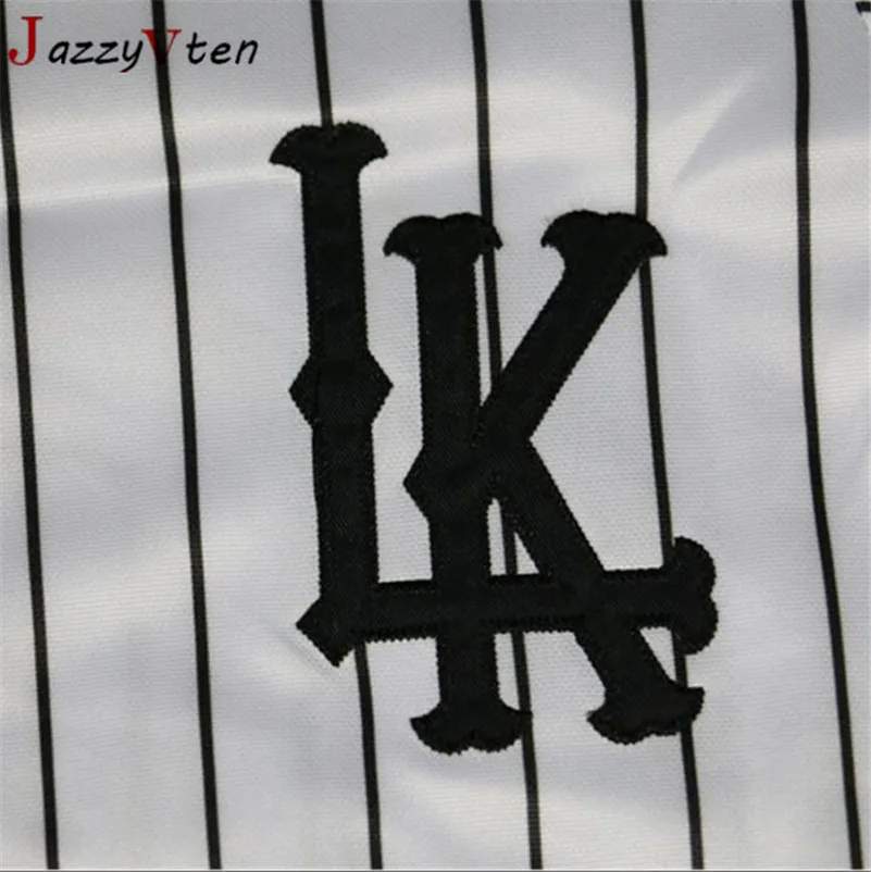 Movie jerseys Men 07# Kingin LK Baseball Jersey Whtie street hiphop baseball jerseys