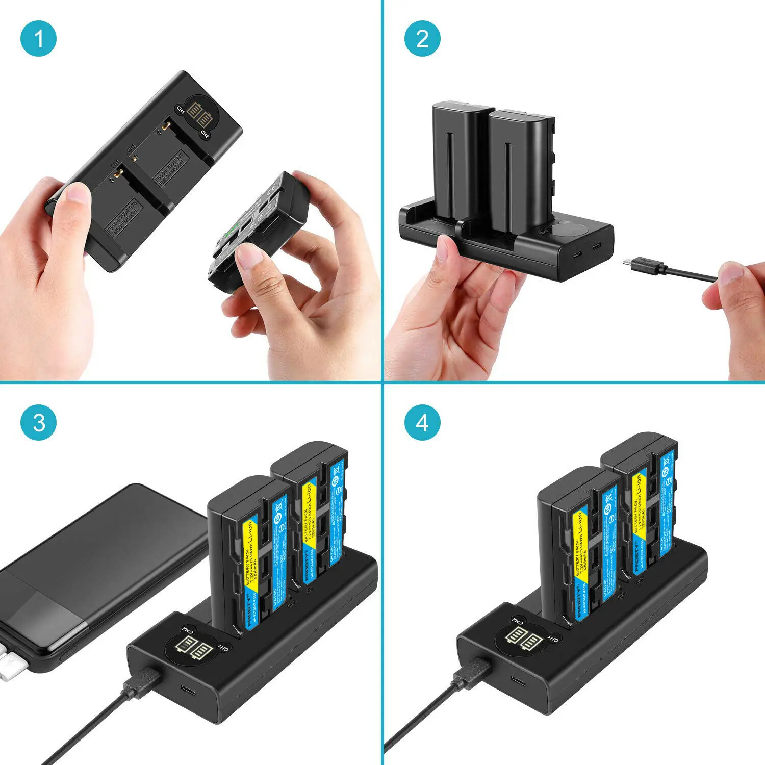 NP-F550 NP-F330 NP F550 NP F330 батарея для камеры+ светодиодный двойной USB зарядное устройство для sony NP-F550 NP-750 YONGNUO
