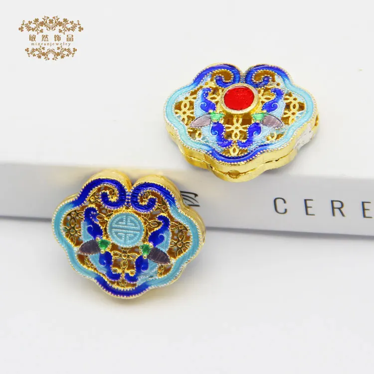 Аксессуары cloisonne дворца 18 Sub браслеты отправляются назад Bluing аксессуары DIY Браслеты свитер цепь распорка бусины