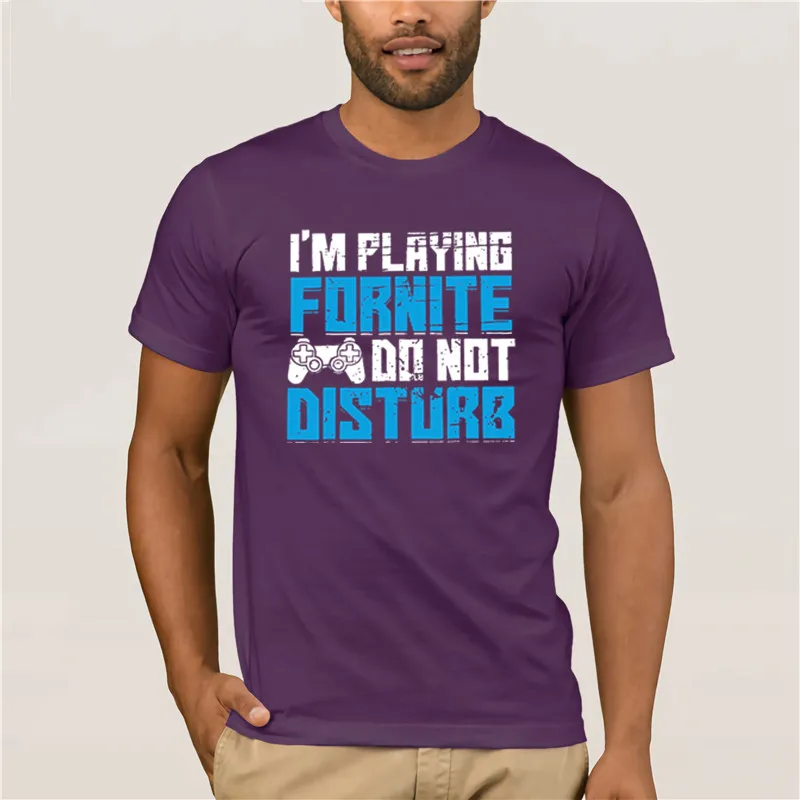 Брендовая мужская рубашка из хлопка с надписью «I'm playing Fornite do not monthy», креативная графическая модная летняя рубашка