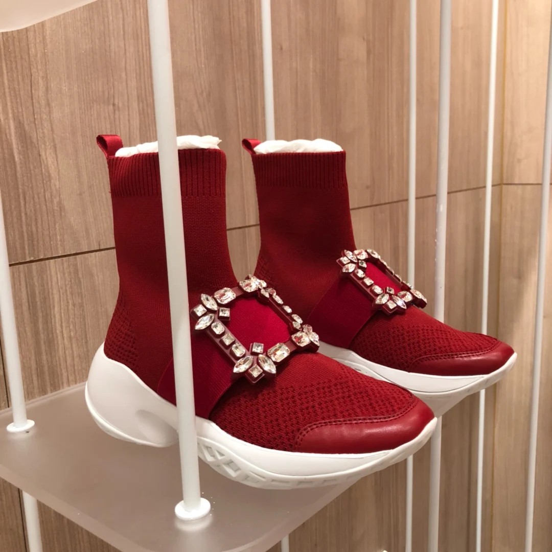 Женские кроссовки со стразами толстая сетчатая обувь на платформе теннисная