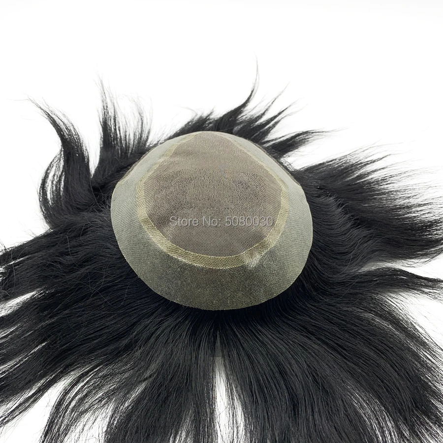 На заказ моно кружевная основа индийский парик из натуральных волос натуральный волос