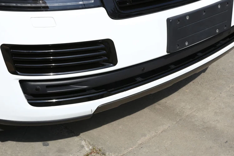 Для Landrover Range Rover Vogue L405 2013- автомобильные аксессуары ABS глянцевый черный Переднее украшение решетки полосы