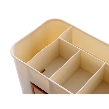 

Newly Plastic Cosmetic Storage Box with Small Drawer Jewelry Sundries Desk Container CTN88