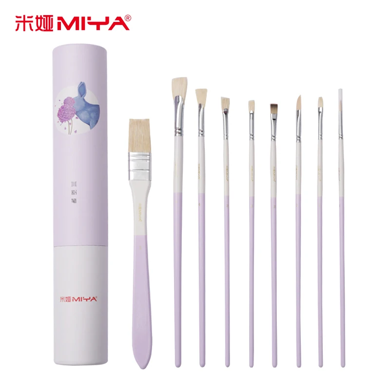 Miya Himi 3/5pcs Kids Artists Paint Brushes Set for Acrylic Oil Watercolor  Face & Body Gouache Painting with Hog Hairs - AliExpress