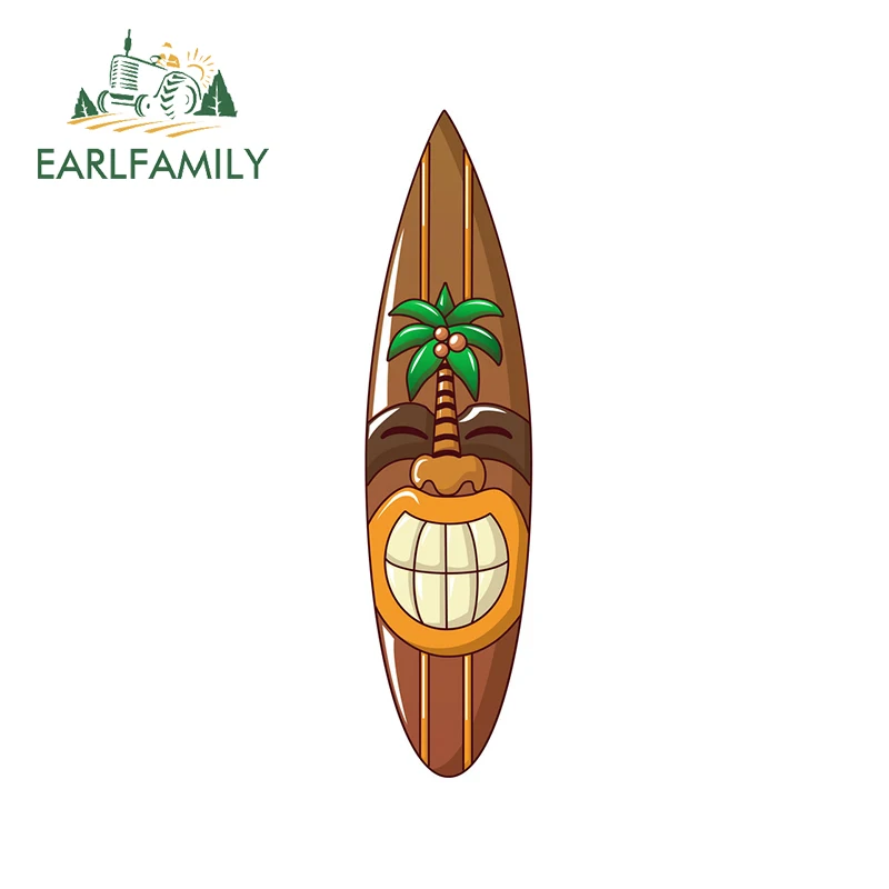 EARLFAMILY 13cm x 3.4cm for Hawaii Tiki Windshield Car Sticker Fine Camper Surfboard Auto Personality Decoration | Автомобили и