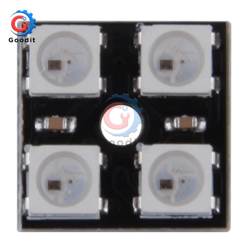 4 Channel WS2812 5050 RGB LED Lamp Panel Module DC 5V 4Bit Full Color Highlight LED Precise Modules for Arduino Diy Kit 2 *2