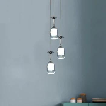 

Modern LED Acrylic Single Head Goblet Pendant Lights Lighting Nordic Indoor Decor Loft Hanging Lamp Restaurant Bedroom Luminaire