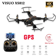 VISUO XS812 gps 5G WiFi FPV с камерой 4K FHD 15 минут время полета складной Радиоуправляемый Дрон Квадрокоптер RTF подарок на день рождения для детей