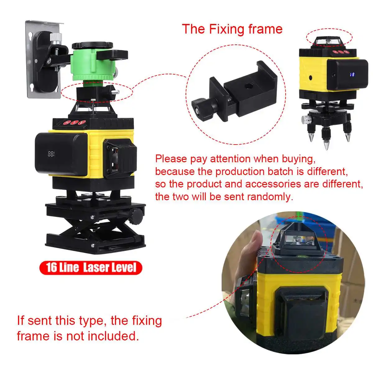 ZEAST 16 Lines 4D Laser Levels Green Self-Leveling 360 Horizontal&Vertical Powerful Green Beam Hanging with Bracket/Tripod