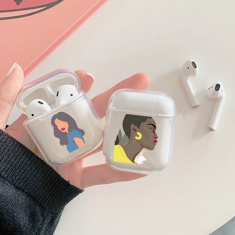 Модный портативный чехол Airpods, беспроводной стиль, для знаменитостей, женские прозрачные крутые наушники, защитный жесткий чехол для наушников