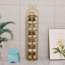 

Modern Shoe Rack to save space Metal shelving home vertical Storage Entrance furniture cheap iron Storage shelf plant stand