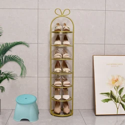 Zapatero moderno para ahorrar espacio, estantería de Metal, muebles de entrada de almacenamiento vertical para el hogar, estante de almacenamiento de hierro barato, soporte para plantas