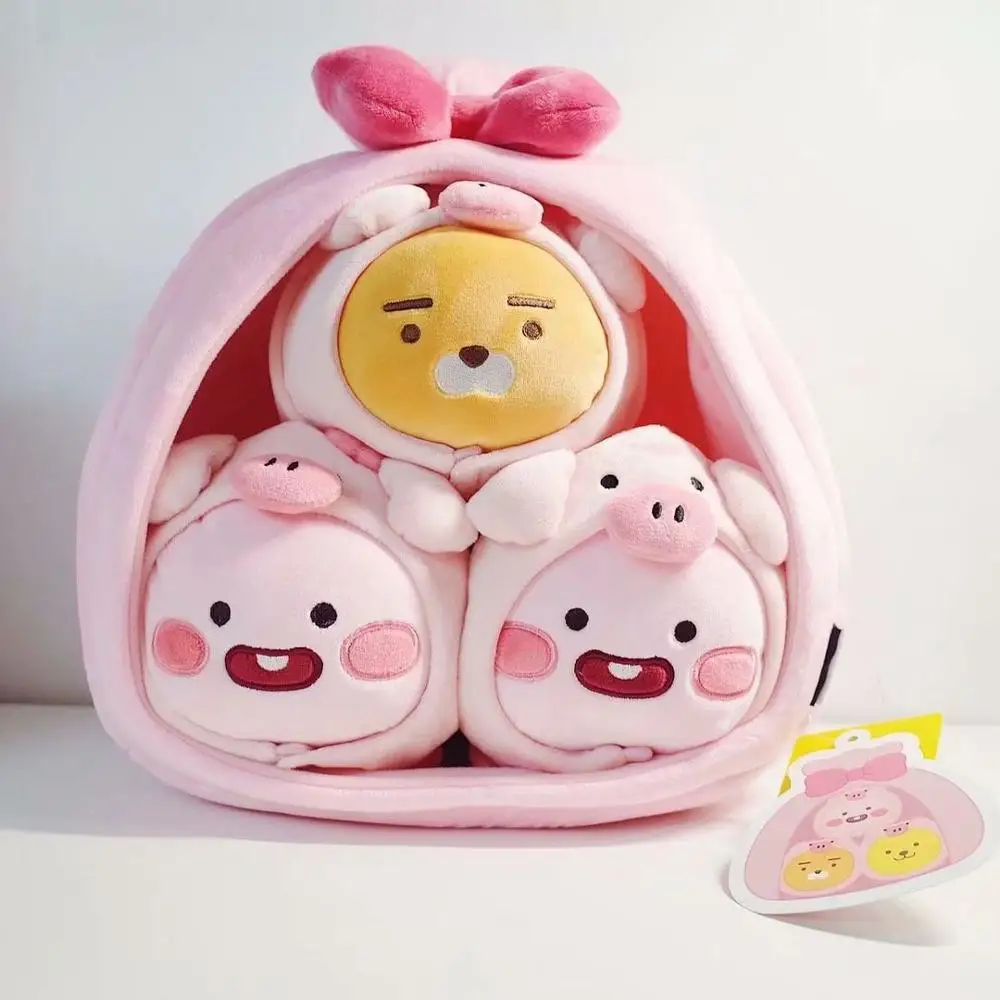 Милый подарок для детей в Корейском стиле из 3 предметов в виде гнезда для маленьких животных, единорог, Хаски, Лев, сменная одежда, подарок на день рождения для животных