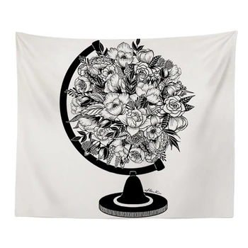 

Cartoon Personality Simple Tapestry Background Wall Hanging Plant Background Cloth Cute Cartoon Tapestry