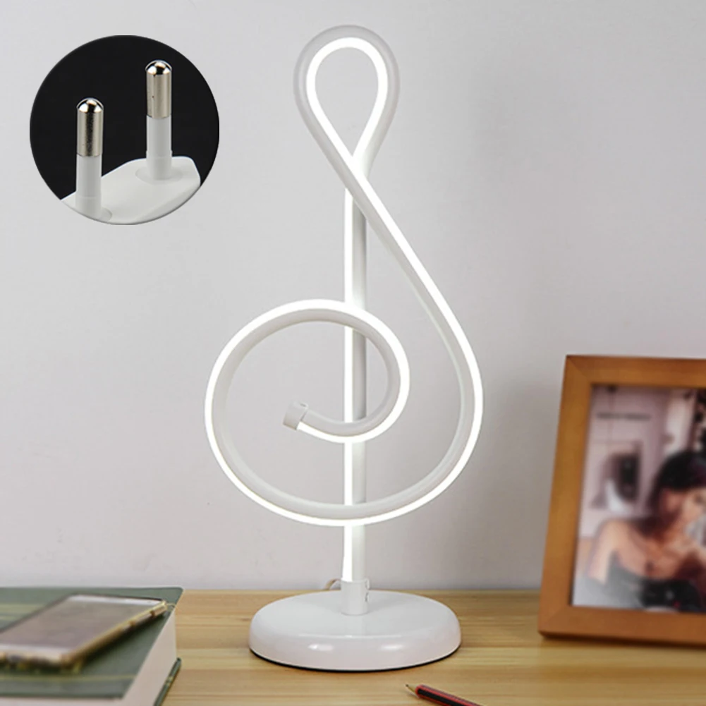

Musical Note Study Button Aluminum Bedroom Home Table Lamp Modern Heat Dissipation Decorative Practical Dimming Led