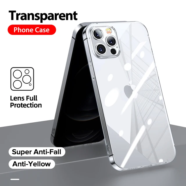 Joyroom Luxury Case For iPhone 13 12 Pro Max TPU+PC Shockproof Phone Cases Full Lens Protection Cover For iPhone 13 Pro Max Case Transparent