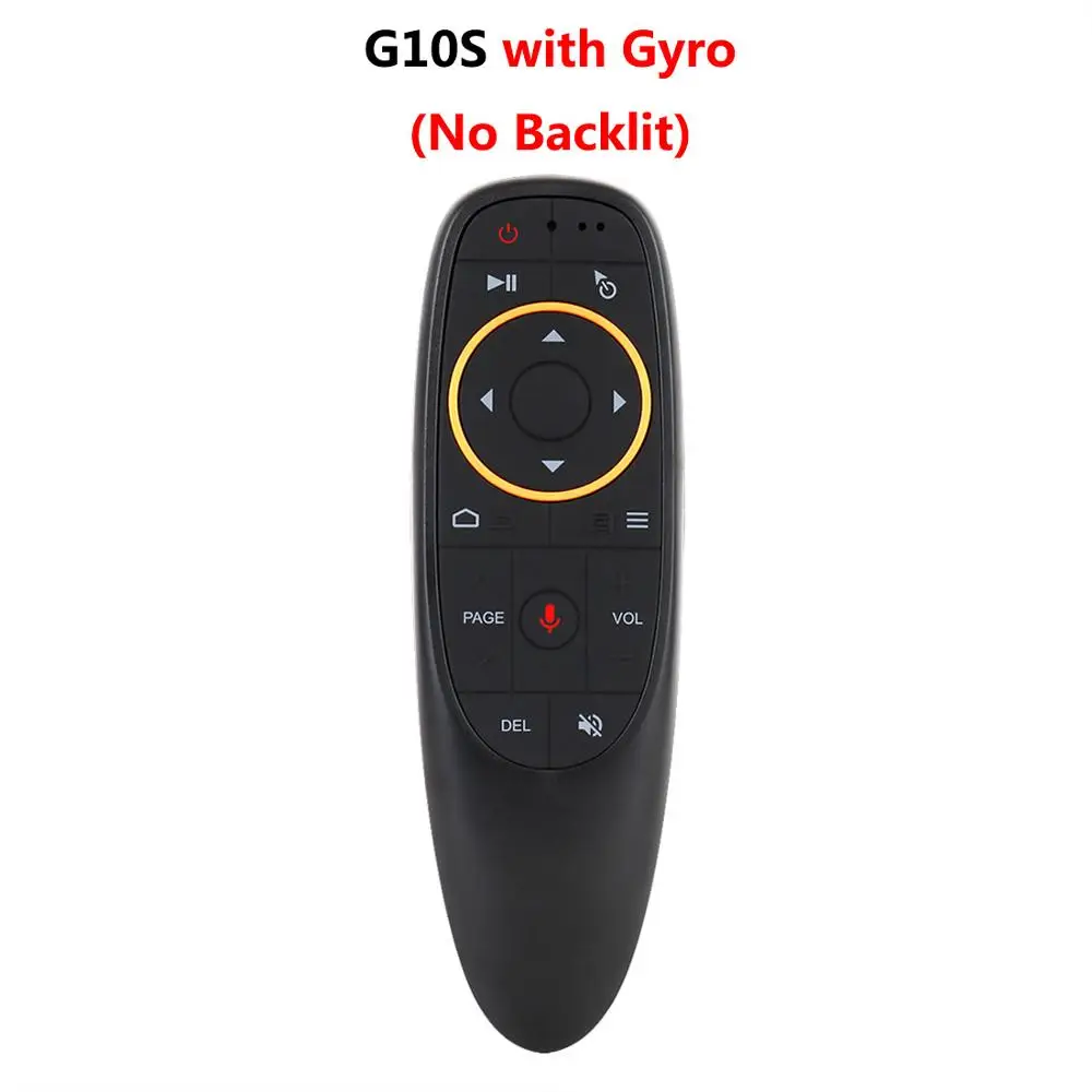 2,4G беспроводной умный голосовой пульт дистанционного управления G10 Gyro IR Learning Fly Air mouse с микрофоном для X96 Mini H96 Max Android tv Box - Цвет: Gyro no backlit