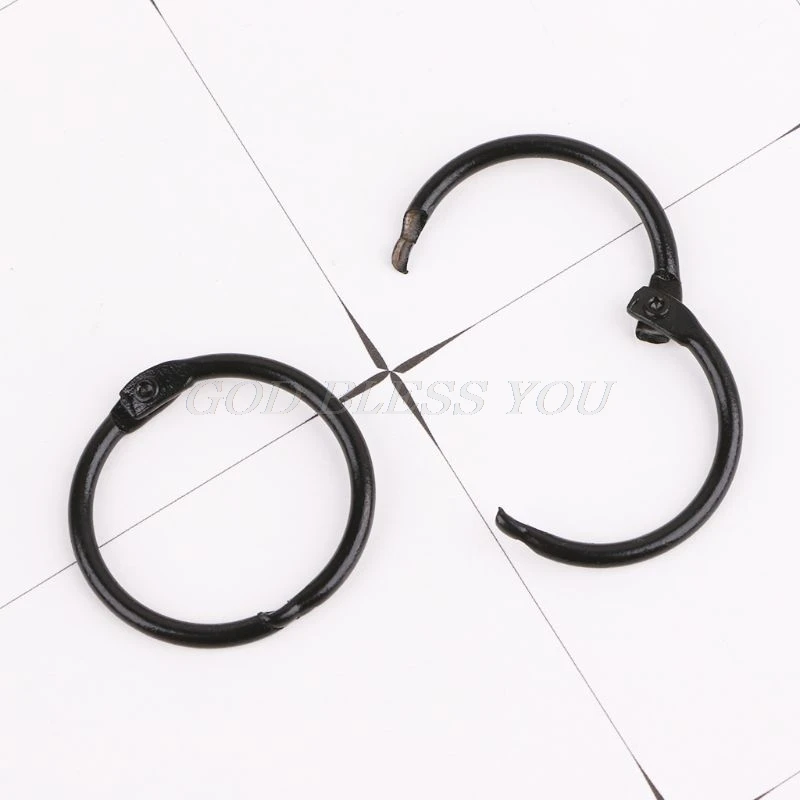 10pcs Metal Loose Leaf Binder Ring Book Hoops DIY Albums School Office Craft Book Binding Hoops Office Binding Supplies