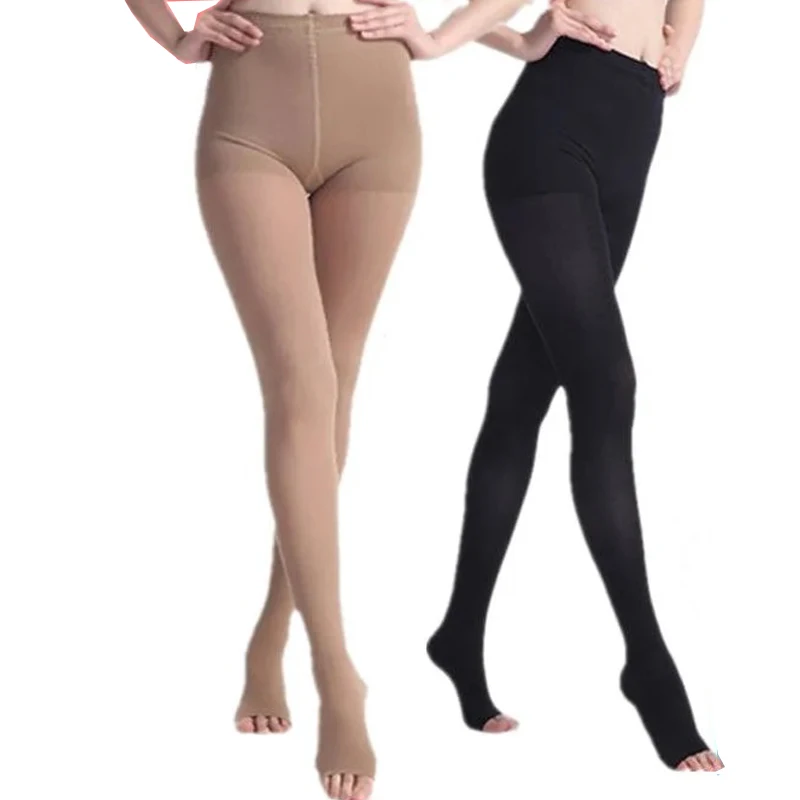 S-5XL Plus Size Women's Gradient Compression Tights High Waist Slim Fit  Shaping Pantyhose 36-46mmHg Level 3 Varicose Veins Socks