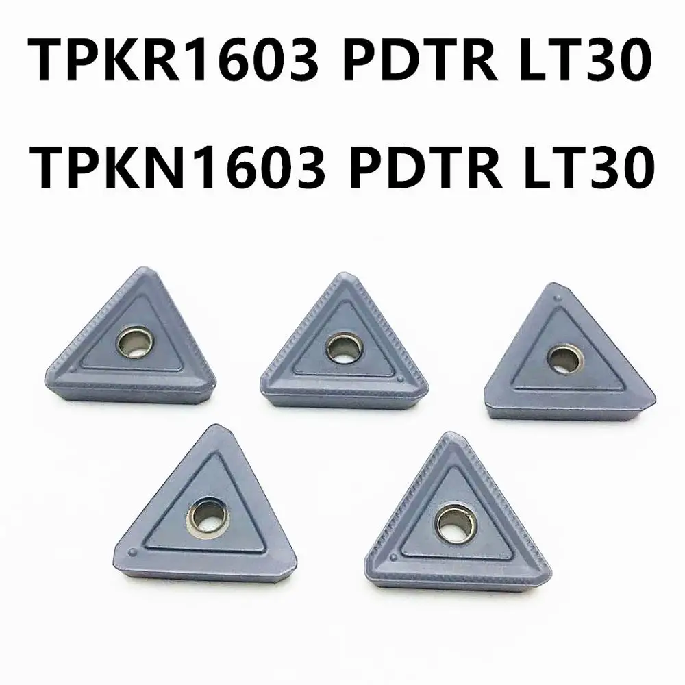 10PCS TPKR1603 TPKN1603 PDTR LT30 Carbide PVD coated CNC external turning tool TPKR 1603 machining stainless steel TPKN | Инструменты