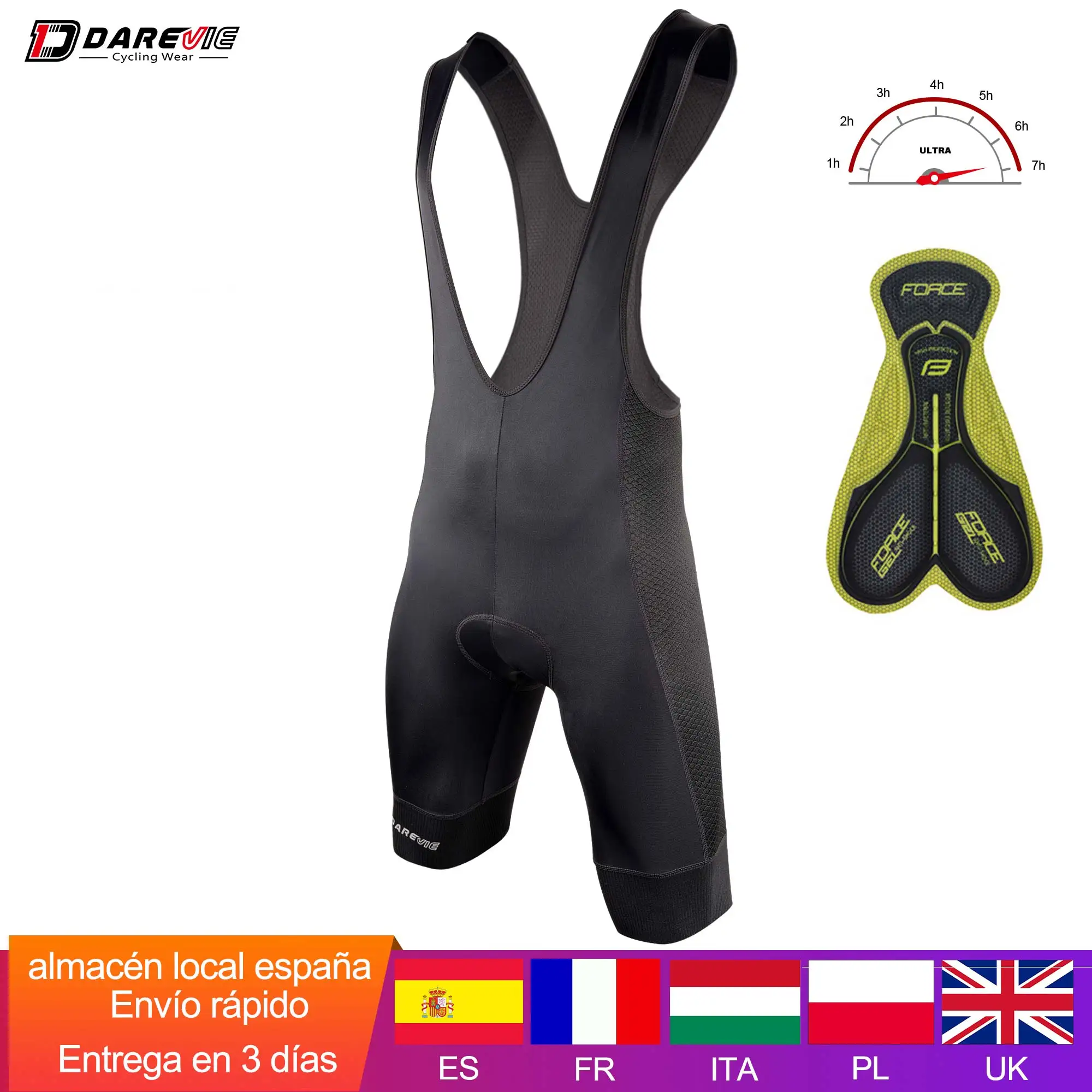 Darevie Cycling Bib Shorts Men 3d Thick 