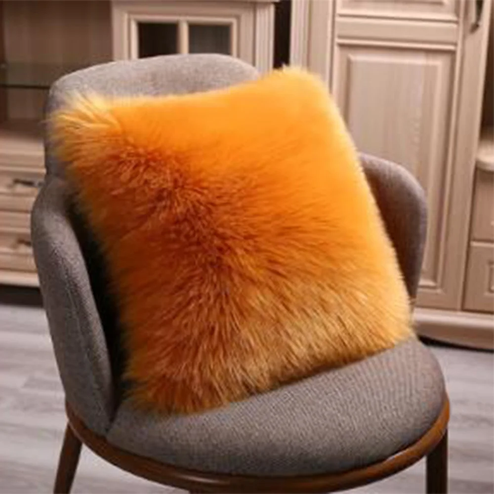 Подушка из искусственной шерсти и овчины пушистая искусственная Мягкая