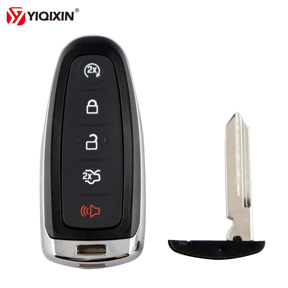 YIQIXIN 4+1 5 Buttons Remote Car Key Case Shell For Ford Edge Explorer Focus Escape Flex Taurus MKS MKT 2011 2012 2013 2014 yiqixin 5 buttons remote cover car key shell smart keyless go case for jaguar xf xk xkr x type s type 2007 2008 2009 2010 2012