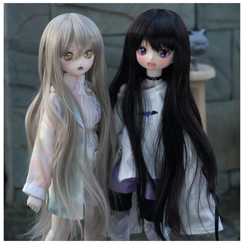 

D03-P239 children toy BJD DD SD MSD 1/3 1/4 1/6 doll's Accessoriess wig High temperature silk long curly hair 1pcs