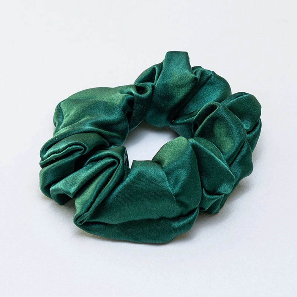 100% Pure Silk Scrunchies Hair Accessories Charmeuse Hair Bands Ties Elastics Ponytail Holders for Women Girls 19 Momme 3.5CM head accessories female Hair Accessories