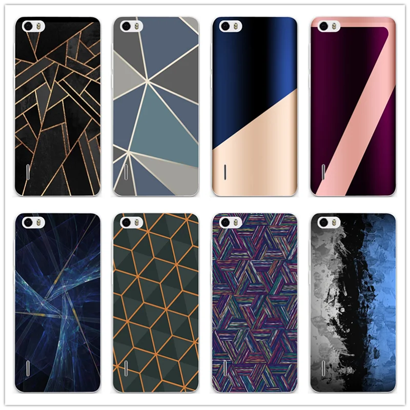 Marble Pink Mint Gold Cubes Style Soft TPU Phone Cases for Huawei P20 P10 P9 P8 Lite Mate 10 Pro Y5 Y6 II Y7 Honor 6X 7X 9 | Мобильные