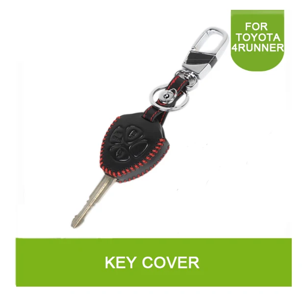 

For Toyota 4Runner 2010 up SR5/TRD Key Cover Smart Key chain Key Case Shell Leather Buttons Holder Bag Car Interior Accessories