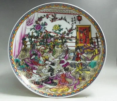 

Керамическая декоративная тарелка Jingdezhen, аксессуары для гостиной, ТВ, кабинета, винного шкафа, настольные украшения