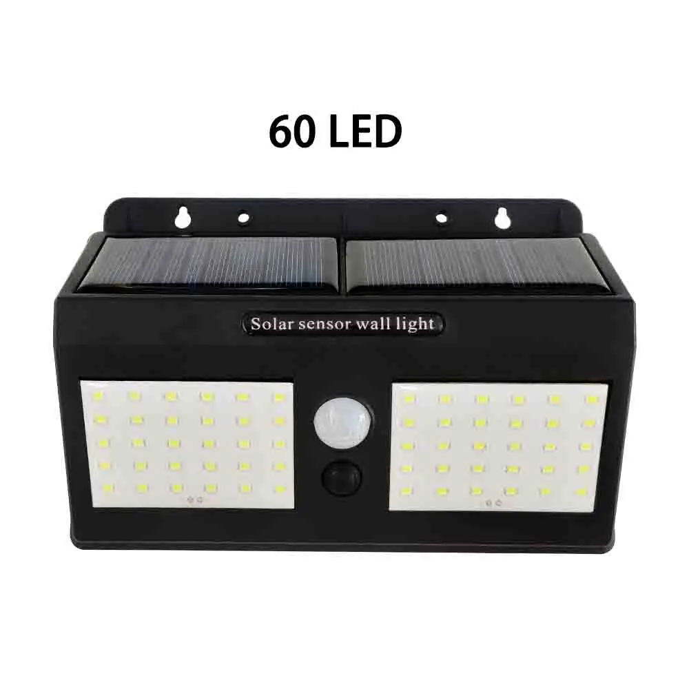 T1622 60SMD Солнечный свет открытый супер яркий настенный светильник безопасности