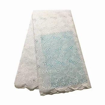 

Newest Swiss Cotton Voile Lace Switzerland Embroidered Nigerian White Big French Lace African Lace Fabric Craft Sewing KRL-3506