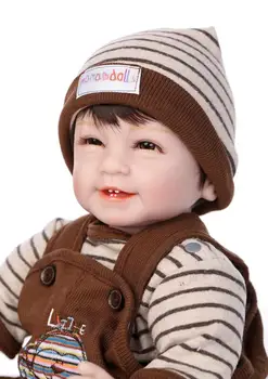 

NPK 55cm realistic boy silicone reborn toddler baby dolls bebe reborn menino bonecas girls playmate doll toys